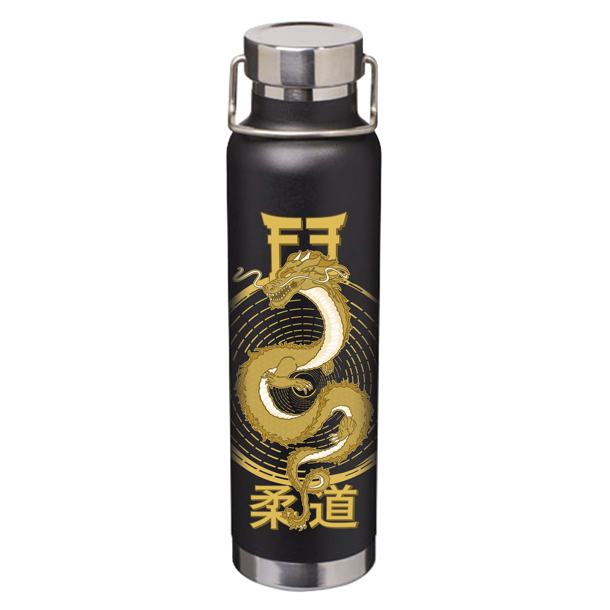 FF Black/Gold Dragon Water Bottle